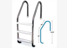 Swimline Inground Pool Ladder Stainless Steel 101451