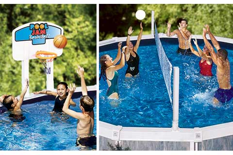 Above-Ground Pool Basketball/Volleyball Combo 101121