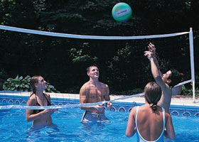 Volleyball Set Inground With Ball Net &amp; Poles 161426