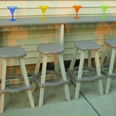 Outdoor Bar with Bar Stools