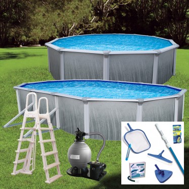 Blue Wave Martinique 52" Steel Wall Above Ground Pool Package