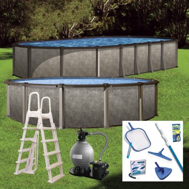 Blue Wave Riviera 54" Steel Wall Above Ground Pool Package