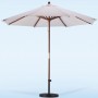 Wood 9-ft Backyard Umbrella
