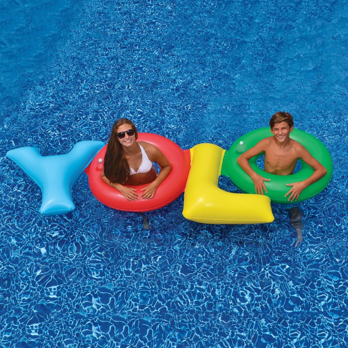 Swimline YOLO Double Ring Float - 93.5in x 30in
