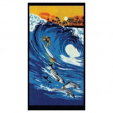 Big Wave Surfer Beach Towel