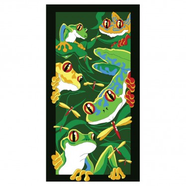 Fun Frogs Beach Towel