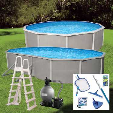 Blue Wave Belize 52" Steel Wall Above Ground Pool Package