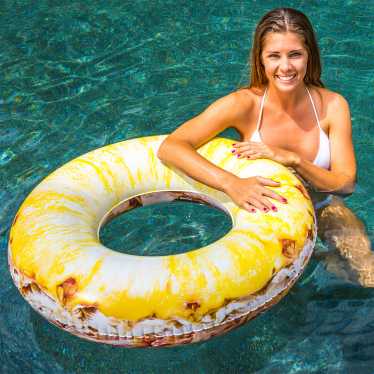 Tropical Fruit Pool Tube - Pineapple - 36in