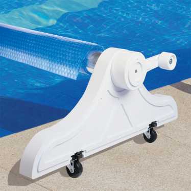 Blue Wave Deluxe In-Ground Solar Reel with Telescoping 12ft -20ft Base