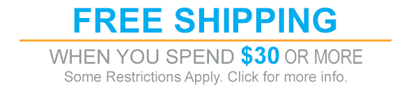 Free Shipping over $30.